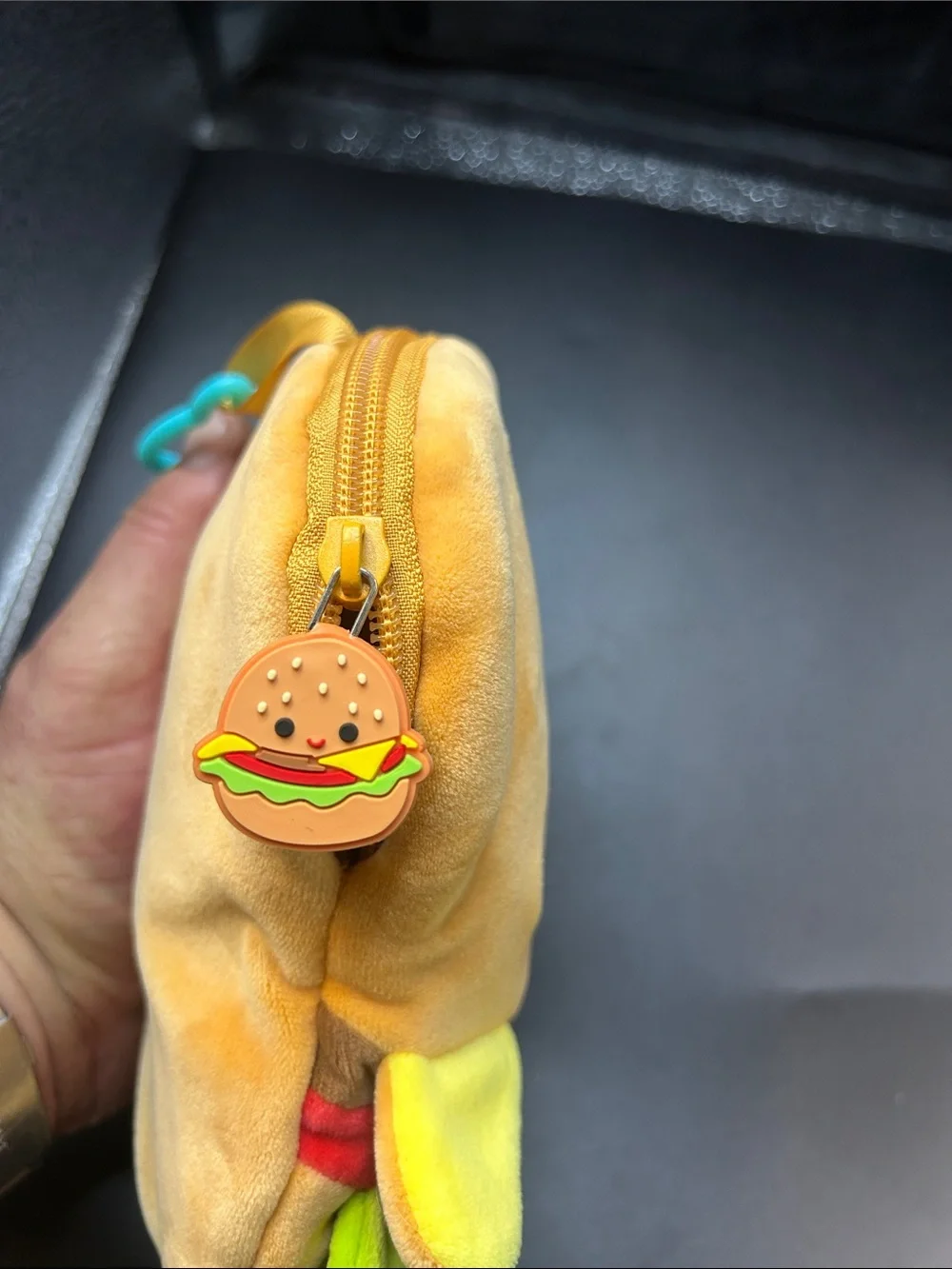 Squishmallows Brown Green Yellow Burger Plush Kids Backpack